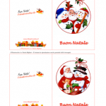 Biglietto d’Auguri di Natale – Babbo Natale e i pupazzi di neve