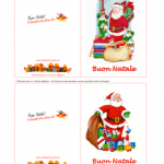 Biglietto d’Auguri di Natale – Babbo Natale e i pacchi regalo