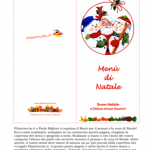 Cose utili – Menù di Natale, Babbo Natale con i pupazzi di neve