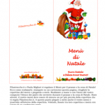 Cose utili – Menù di Natale, Babbo Natale con i pacchi regalo