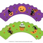 Cupcake Wrappers per Halloween con zucche e gattini