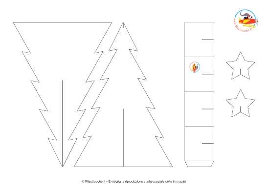 Albero Di Natale Da Colorare E Stampare.Albero Di Natale Fai Da Te Piccolo E In Bianco E Nero