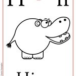 ABC book: Abbecedario inglese: Lettera H da colorare