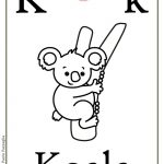 ABC book: Abbecedario inglese: Lettera K da colorare