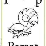 ABC book: Abbecedario inglese: Lettera P da colorare