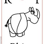 ABC book: Abbecedario inglese: Lettera R da colorare