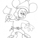Disegno da colorare – Topolino scalatore