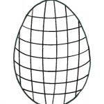 Coloriamo la Pasqua – Disegno da colorare, l’Uovo di Pasqua a quadretti