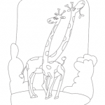 Disegno da colorare – Giraffe