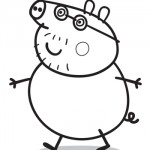 Peppa Pig: disegni da colorare: Papà Pig