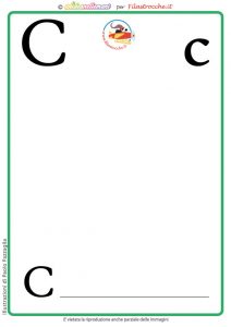 scheda alfabeto lettera C