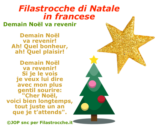 Poesie Di Natale Con Le Rime.Filastrocche Di Natale In Francese Natale Su Filastrocche It