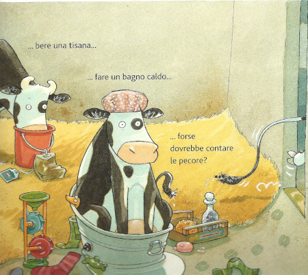 La mucca Carlotta non riesce a dormire