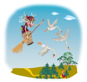 Guardiana delle oche deposiphoto